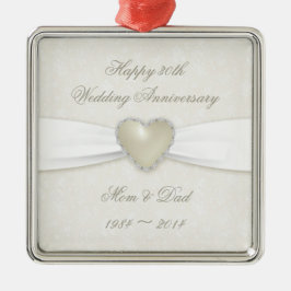 Damask 30th Wedding Jubileum Ornament