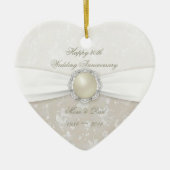 Damask 30th Wedding Jubileum Ornament (Voorkant)