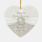 Damask 30th Wedding Jubileum Ornament (Achterkant)