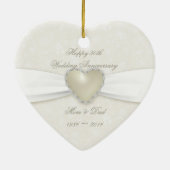 Damask 30th Wedding Jubileum Ornament (Achterkant)