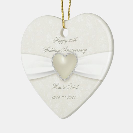 Damask 30th Wedding Jubileum Ornament (Links)