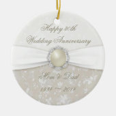 Damask 30th Wedding Jubileum Ornament (Voorkant)