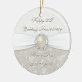 Damask 30th Wedding Jubileum Ornament (Links)