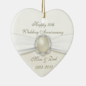 Damask 30th Wedding Jubileum Ornament (Rechts)
