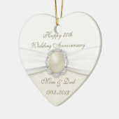 Damask 30th Wedding Jubileum Ornament (Links)