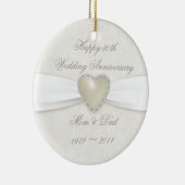 Damask 30th Wedding Jubileum Ornament (Rechts)