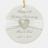 Damask 30th Wedding Jubileum Ornament (Voorkant)