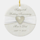 Damask 30th Wedding Jubileum Ornament (Achterkant)