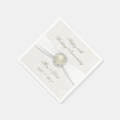 Damask 30th Wedding Jubileum Paper Napkins Servet (Hoek)
