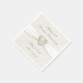 Damask 30th Wedding Jubileum Paper Napkins Servetten (Hoek)