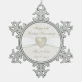 Damask 30th Wedding Jubileum Pewter Ornament (Voorkant)