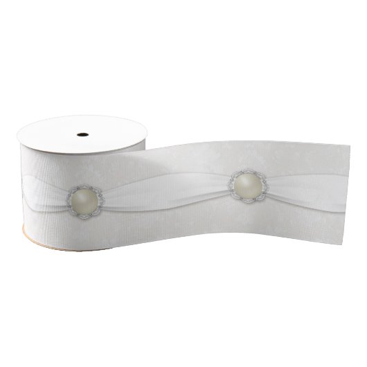 Damask 30th Wedding Jubileum Ribbon Grosgrain Lint (Spoel)