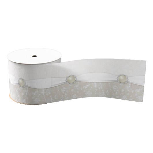Damask 30th Wedding Jubileum Ribbon Grosgrain Lint (Spoel)