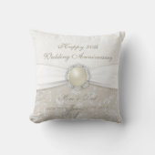 Damask 30th Wedding Jubileum Sierkussen (Voorkant)