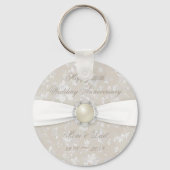 Damask 30th Wedding Jubileum Sleutelhanger (Voorkant)