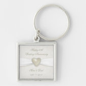 Damask 30th Wedding Jubileum Sleutelhanger (Voorkant)