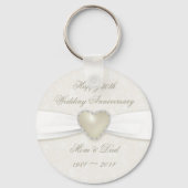 Damask 30th Wedding Jubileum Sleutelhanger (Voorkant)