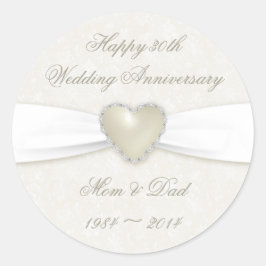 Damask 30th Wedding Jubileum Sticker