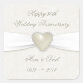Damask 30th Wedding Jubileum Sticker