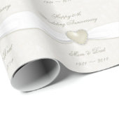 Damask 30th Wedding Jubileum Wrapping Paper Cadeaupapier (Rol Hoek)