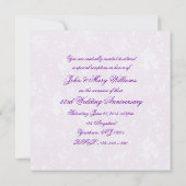 Damask 33rd Wedding Jubileum Invitation Kaart (Achterkant)