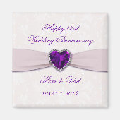 Damask 33rd Wedding Jubileum Magnet (Voorkant)