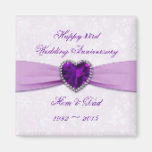 Damask 33rd Wedding Jubileum Magnet (Voorkant)