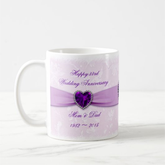 Damask 33rd Wedding Jubileum Mok (Links)