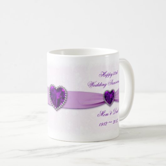 Damask 33rd Wedding Jubileum Mok (Voorkant rechts)