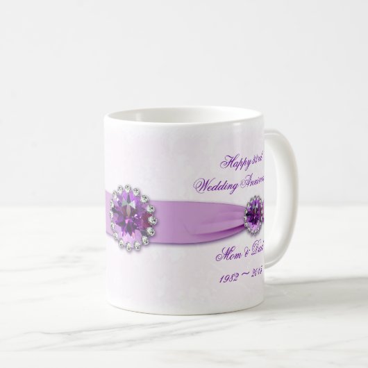 Damask 33rd Wedding Jubileum Mok (Voorkant rechts)