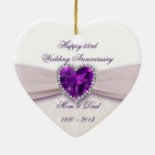 Damask 33rd Wedding Jubileum Ornament (Achterkant)