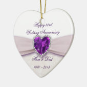 Damask 33rd Wedding Jubileum Ornament (Links)