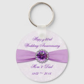 Damask 33rd Wedding Jubileum Sleutelhanger (Voorkant)