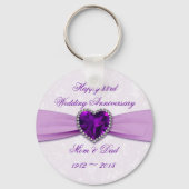 Damask 33rd Wedding Jubileum Sleutelhanger (Voorkant)