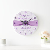 Damask 33rd Wedding Jubileum Wall Clock Grote Klok (Huis)