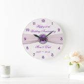 Damask 33rd Wedding Jubileum Wall Clock Grote Klok (Huis)