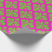 Damask #3 DIY-kleuren die roze Limoen tonen Cadeaupapier (Hoek)