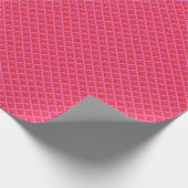 Damask #3 Doe-het-zelf Kleuren Klein Roze Rood Cadeaupapier (Hoek)