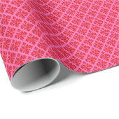 Damask #3 Doe-het-zelf Kleuren Klein Roze Rood Cadeaupapier (Rol Hoek)