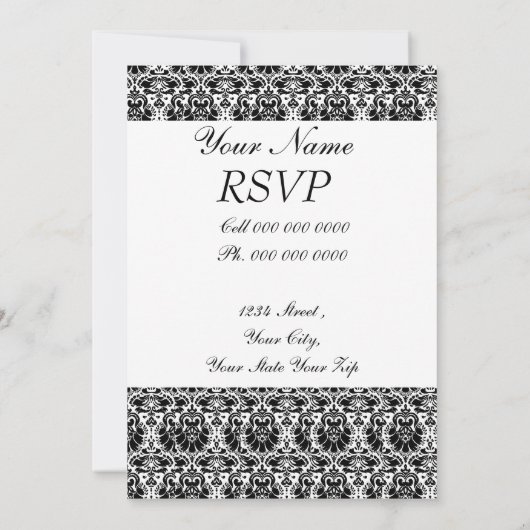 damask 3, Persoonlijke Uitnodiging (Achterkant)