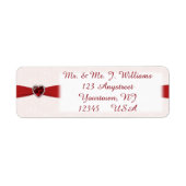 Damask 40th Jubileum Return Address Labels (Voorkant)