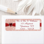 Damask 40th Jubileum Return Address Labels (Insitu)