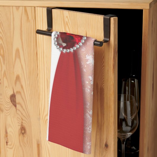 Damask 40th Wedding Jubileum Design Theedoek (Derde Gevouwen)