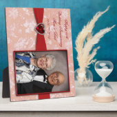 Damask 40th Wedding Jubileum Foto Plaque Fotoplaat (Zijkant)