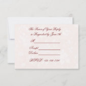 Damask 40th Wedding Jubileum Invitation Kaart (Achterkant)