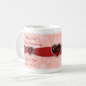 Damask 40th Wedding Jubileum Mok (Voorkant links)