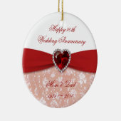Damask 40th Wedding Jubileum ornament (Rechts)