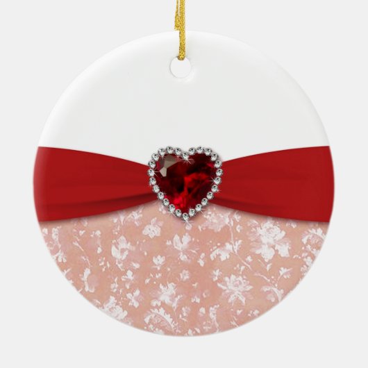 Damask 40th Wedding Jubileum ornament (Achterkant)