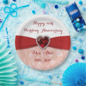 Damask 40th Wedding Jubileum Paper Bord (Feest)