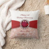 Damask 40th Wedding Jubileum Sierkussen (Deken)